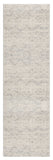 2' X 15' Ivory Distressed Ikat Pattern Runner Rug