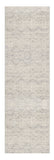 2' X 6' Ivory Distressed Ikat Pattern Area Rug