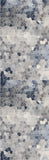 2' X 8' Navy Blue Cobblestone Pattern Runner Rug