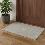 2' X 3' Modern Gray Distressed Scatter Rug