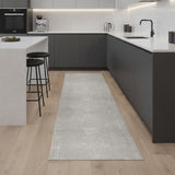 2' X 8' Modern Gray Distressed Runner Rug