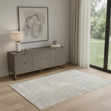 4' X 6' Modern Gray Distressed Area Rug