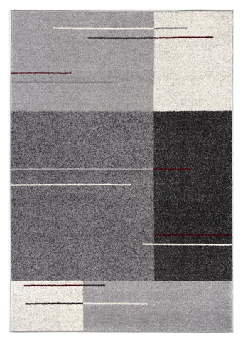 5' X 8' Gray Modern Geometric Area Rug