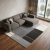7' X 9' Gray Modern Geometric Area Rug