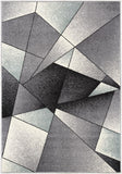 4' X 6' Gray And Blue Prism Pattern Area Rug