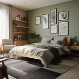 5' X 8' Gray Modern Geometric Area Rug