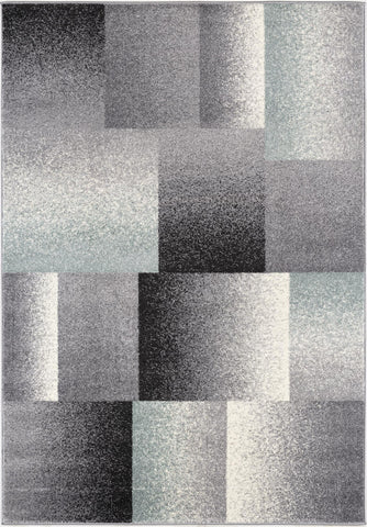 5' X 8' Gray Modern Geometric Area Rug
