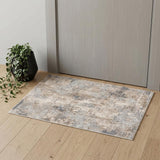 3' X 5' Beige Abstract Dhurrie Area Rug