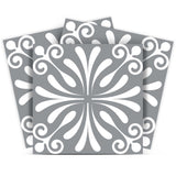 5" X 5" Gray And White Spire Peel And Stick Removable Tiles