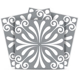 8" X 8" Gray And White Spire Peel And Stick Removable Tiles