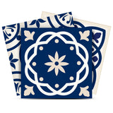 8" X 8" Midnight Blue And White Peel And Stick Removable Tiles