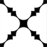 5" X 5" Black And White Tri Peel And Stick Tiles