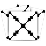 7" X 7" Black And White Tri Peel And Stick Tiles