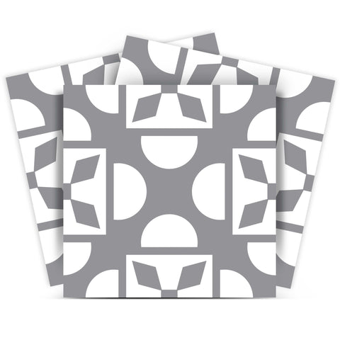 8" X 8" Light Gray And White Coli Peel And Stick Tiles