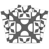 8" X 8" Dark Gray And White Coli Peel And Stick Tiles