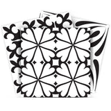 8" X 8" Black And White Mash Peel And Stick Removable Tiles