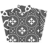 8" X 8" Gray And White Mosaic Peel And Stick Removable Tiles
