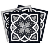 7" X 7" Black White And Gray Baz  Peel And Stick Removable Tiles