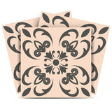5" X 5" Charcoal Orchid Peel And Stick Removable Tiles
