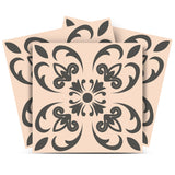 5" X 5" Charcoal Orchid Peel And Stick Removable Tiles