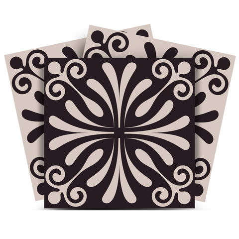 8" X 8" Cinnamon Swirl Peel And Stick Removable Tiles