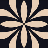 4" X 4" Intertwined Black And Cream Peel And Stick Removable Tiles
