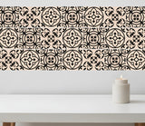 5" X 5" Cream And Black Mosaic Peel And Stick Removable Tiles