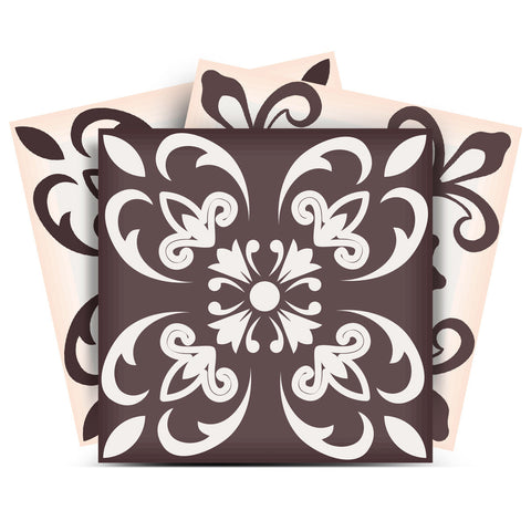 8" X 8" Light Brown And White Mosaic Peel And Stick Removable Tiles