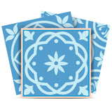 5" X 5" Ocean Blue Mosaic Peel And Stick Removable Tiles