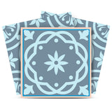 8" X 8" Baby Blue And Peach Mosaic Peel And Stick Removable Tiles