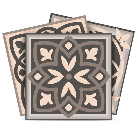 5" X 5" Espresso Brown Mosaic Peel And Stick Removable Tiles