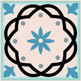5" X 5" Sky Blue Mosaic Peel And Stick Removable Tiles