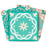 8" X 8" Aquamarine Mosaic Peel And Stick Removable Tiles