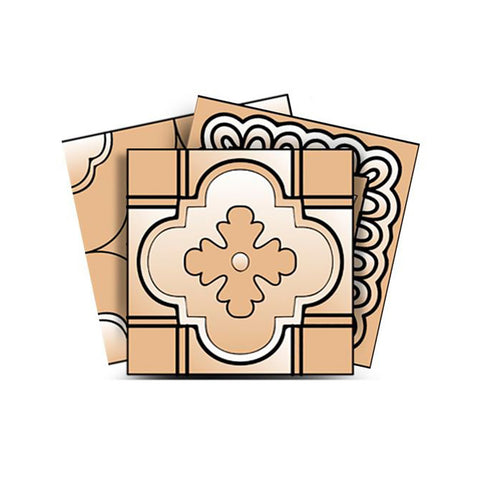 5" X 5" Shades Of Taupe Mosaic Peel And Stick Removable Tiles