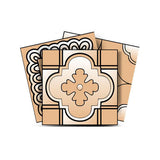 8" X 8" Shades Of Taupe Mosaic Peel And Stick Removable Tiles