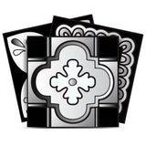 5" X 5" Black White And Gray Mosaic Peel And Stick Removable Tiles