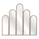22" Gold Abstract Steel Framed Accent Mirror