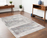 4' X 6' Gray Abstract Irregular Blocks Area Rug