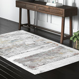 4' X 6' Gray Abstract Irregular Blocks Area Rug