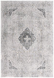 5' X 8' Gray Distressed Decorative Area Rug
