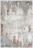4' X 6' Gray And Ivory Modern Abstract Area Rug