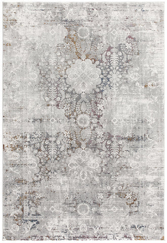 4' X 6' Gray Abstract Patterns Area Rug