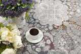 5' X 8' Gray Abstract Patterns Area Rug