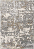 4' X 6' Beige And Gray Distressed Area Rug