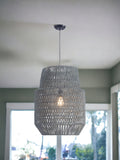 Gray Woven Sky Zig Zag Ceiling Lamp