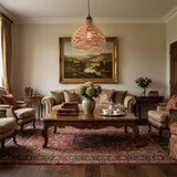 Natural Lantern Metal Dimmable Ceiling Light With Natural Shades