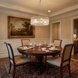 Silver Lantern Metal Chandelier With Silver Shades