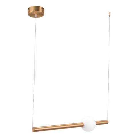 Gold And White Kitchen Island Metal LED Chandelier