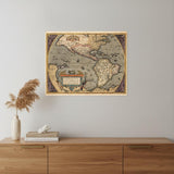 Vintage 1718 Map Of New France Unframed Print Wall Art