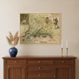 24" X 32" Map Of Virginia C1627 Vintage  Poster Wall Art